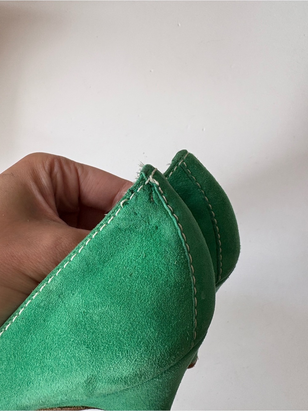 Marc‎ Jacobs || Vintage Suede Tassel Pumps Heels Round Toe Kelly Green 39.5 - Picture 11 of 11